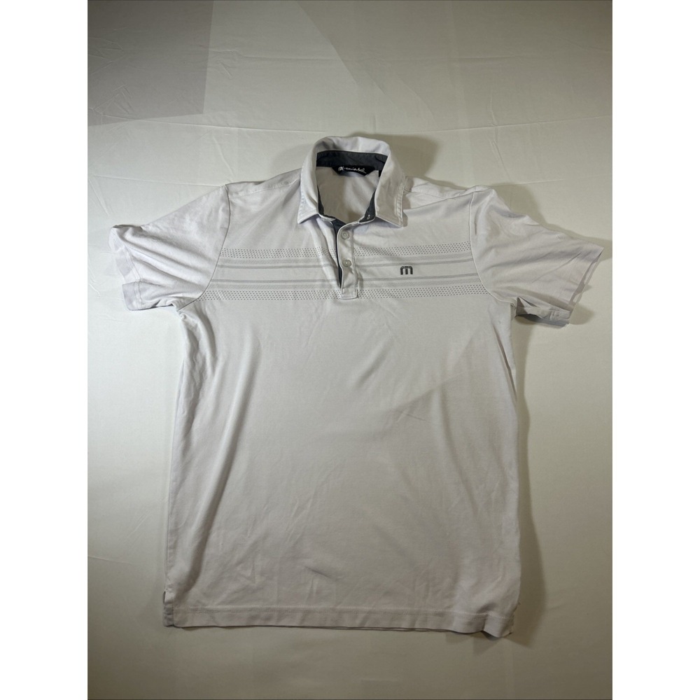 Travis Mathew White Golf Polo Shirt Size M #golfwear #preppy